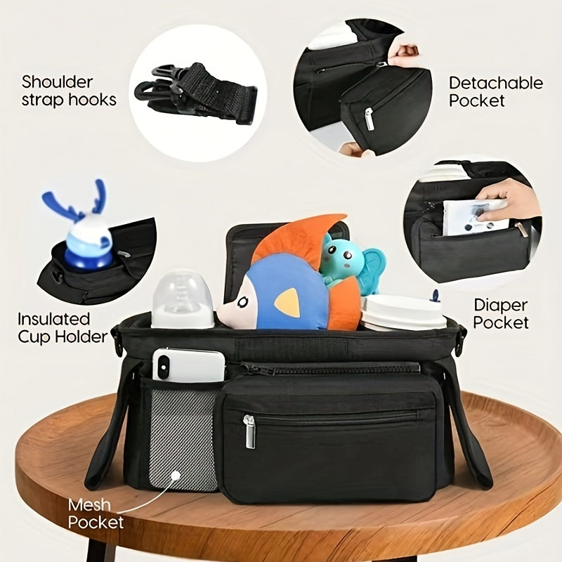 Waterproof Lycra Stroller Organizer Bag for Car Seats and Accessories