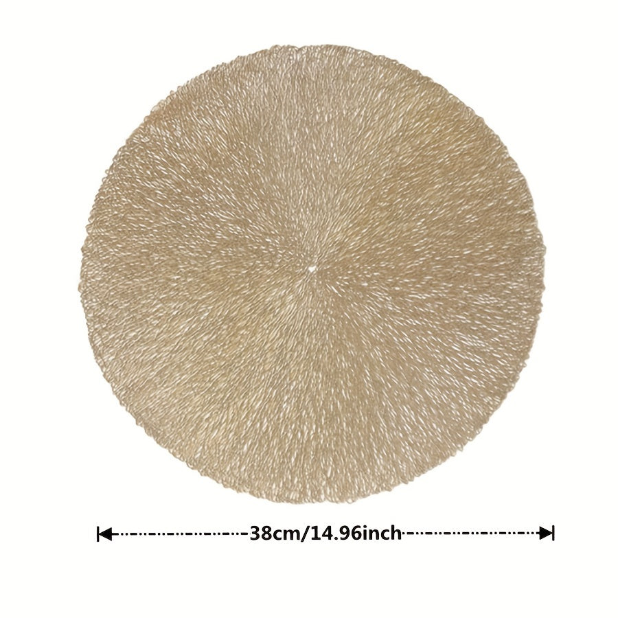 Minimalist Gold Circular Table Coaster Set for Home Decor