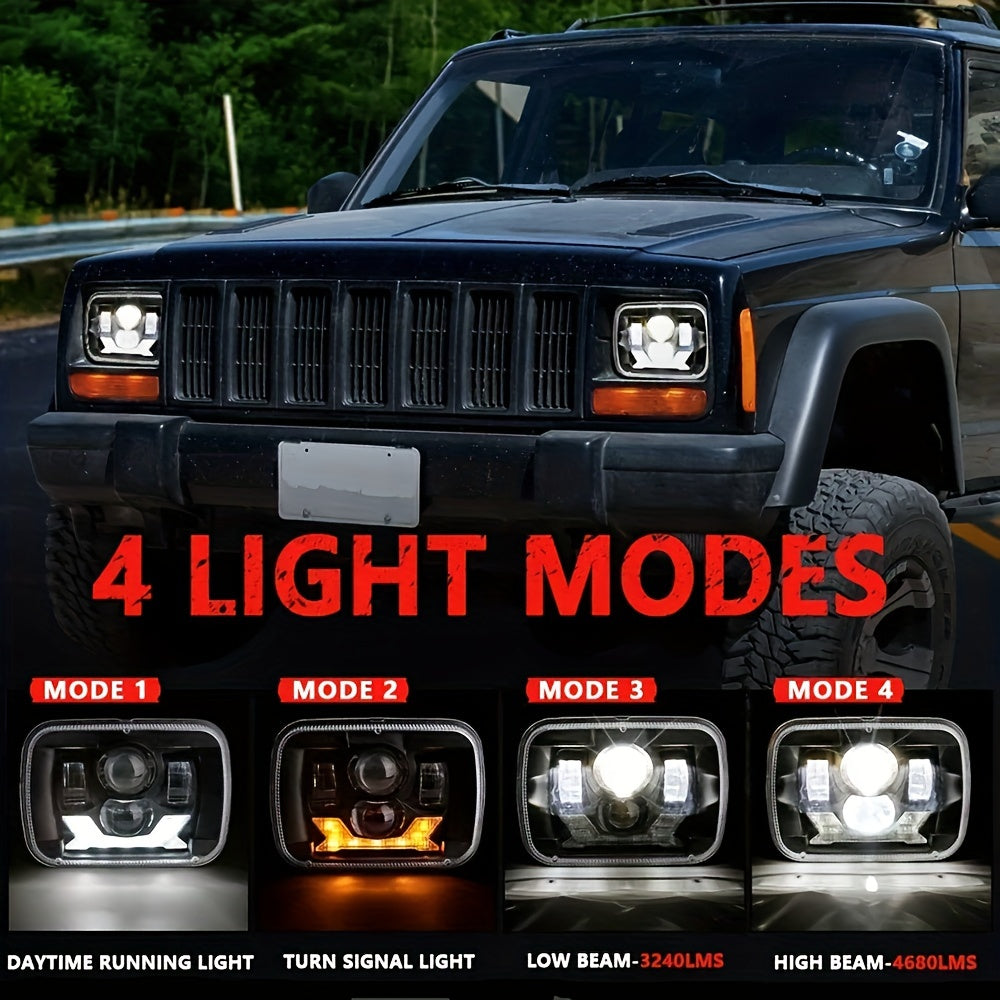 Светодиодные фары с герметичным блоком и дневными ходовыми огнями, указатель поворота 5x7 17,78x15,24 см