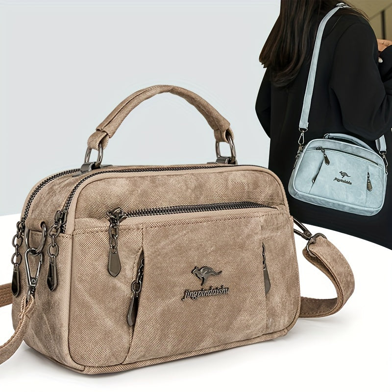 Turli ranglarda, ajratiladigan tasma bilan sintetik charm xochli sumka, ish yoki sovg'a berish uchun ideal.