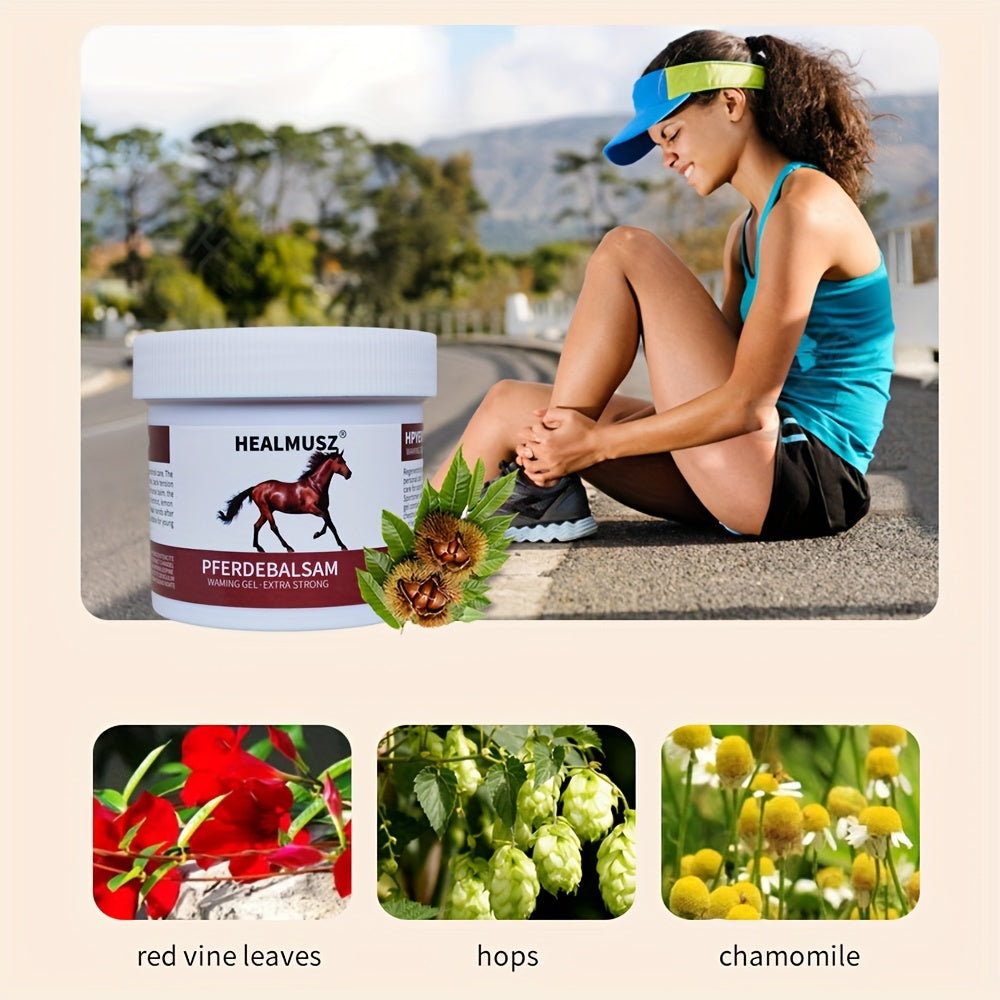 Unisex Chestnut Heating Massage Cream 16.9oz with Plant Extracts for Body and Back