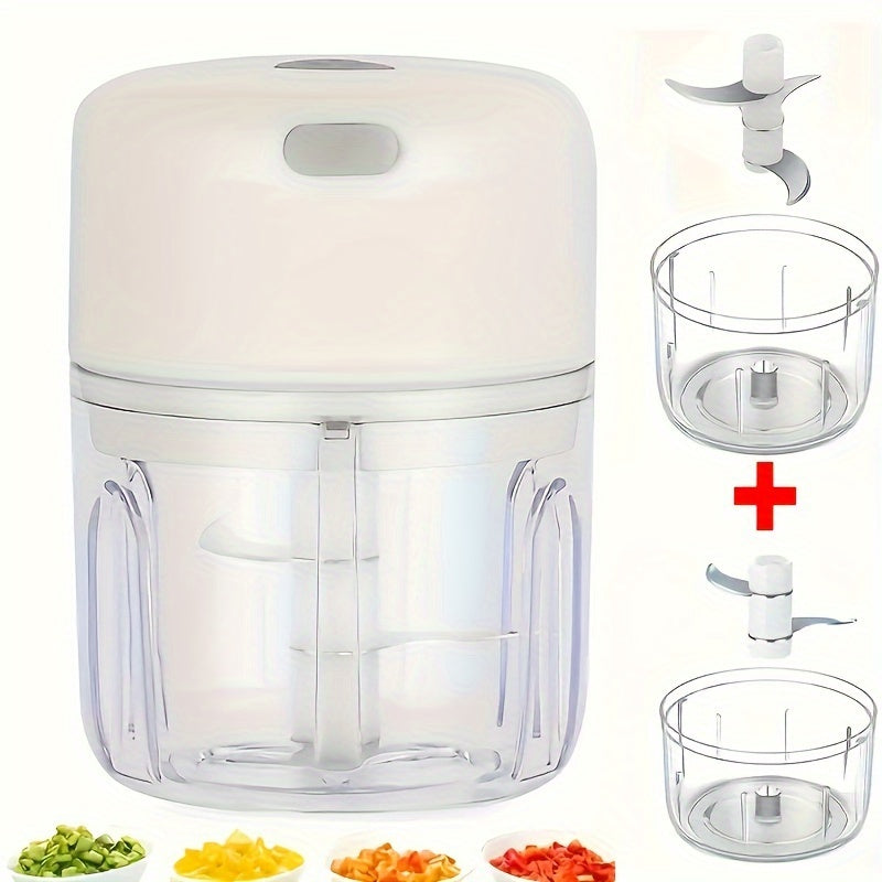 Electric Mini Food Chopper USB Rechargeable Battery for Garlic Vegetables Fruit Meat