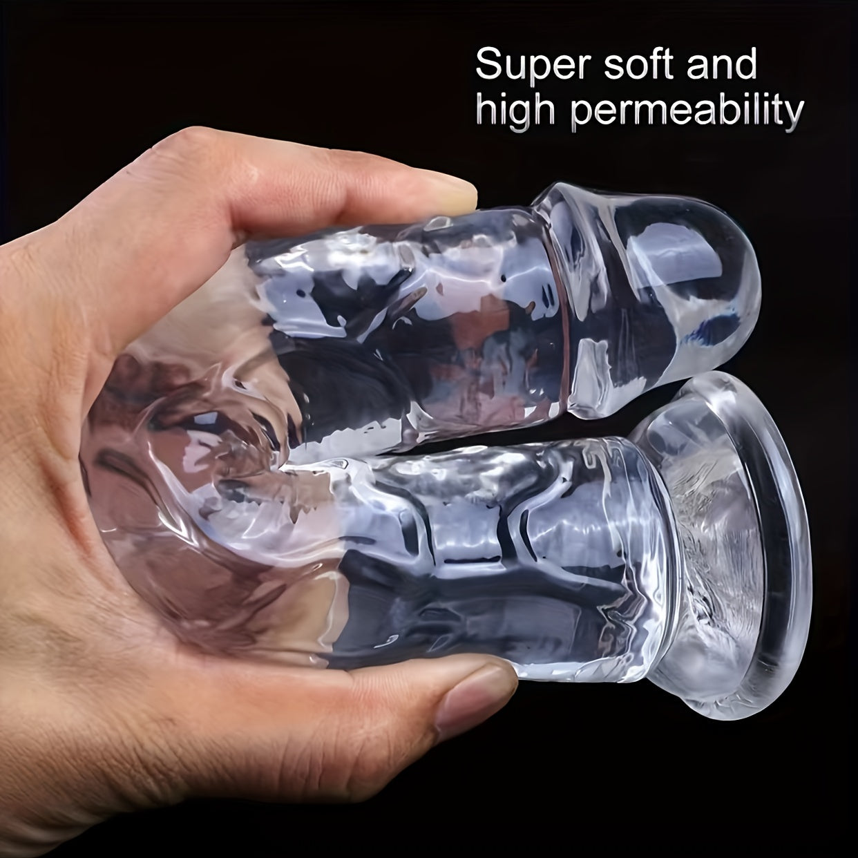 Adult Unisex Jelly Crystal Anal Plugs Small Medium Clear 7 Sizes