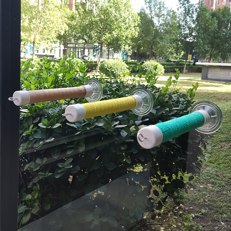 Rang-barang parrot qush uchun tishli va almashtiriladigan bandaj bilan suzuvchi shisha asos