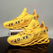 Женские дышащие высокие кроссовки с резиновой подошвой желтый черный надпись