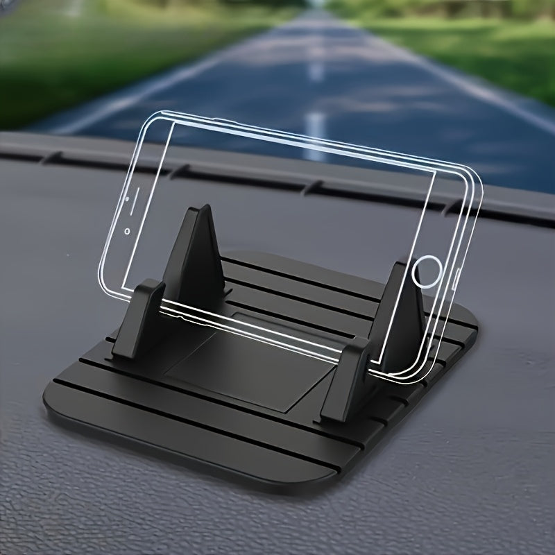 Silicone Car Phone Holder Non-Slip Dashboard Mount 120° Viewing