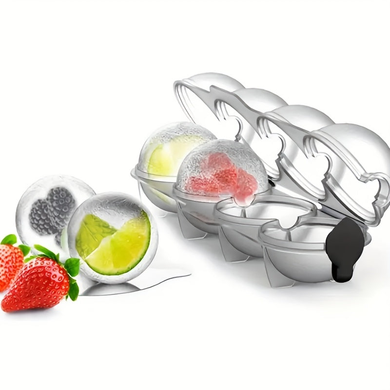 4-Sphere Ice Ball Maker Plastic Mold for Whiskey and Cocktails