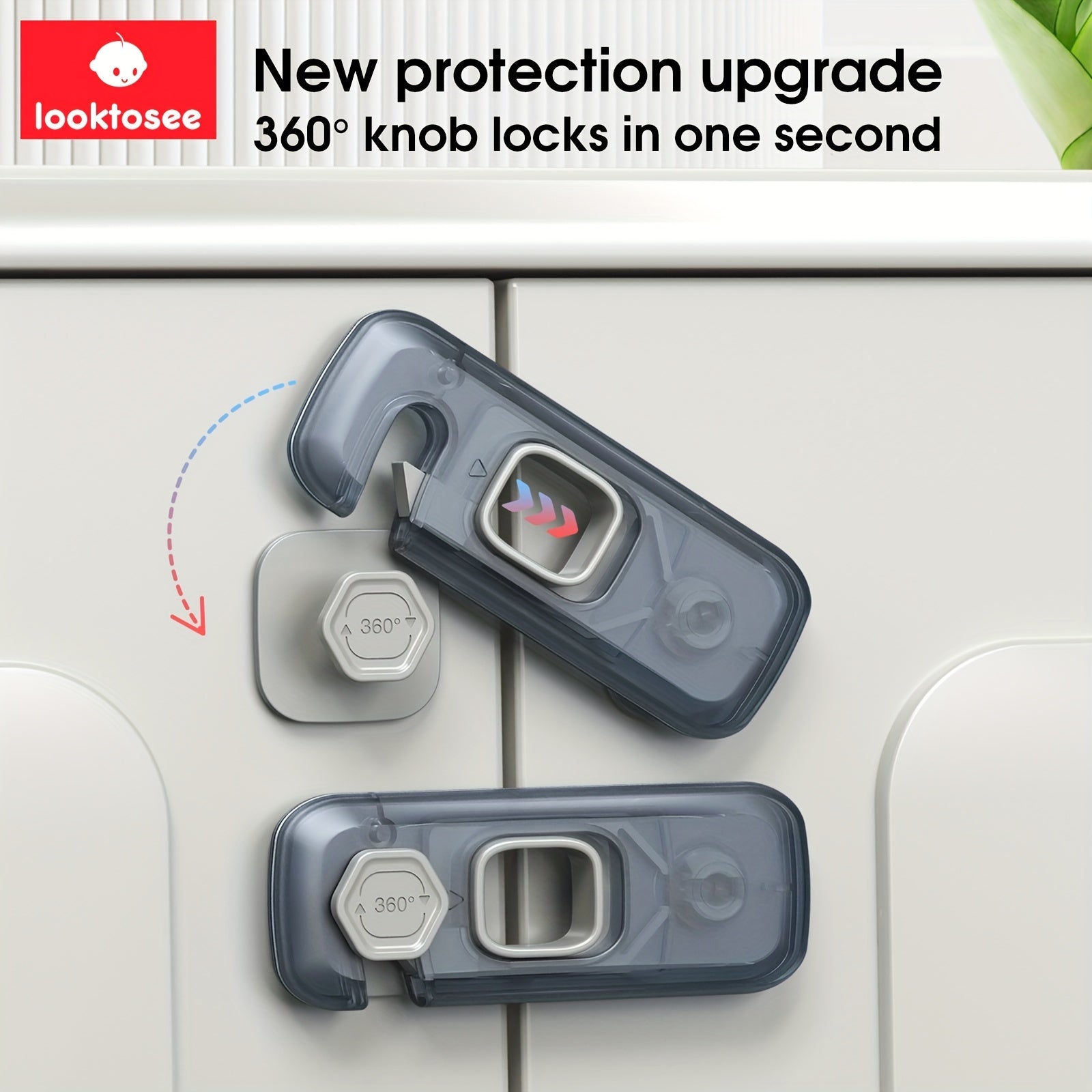 Child Safety Locks 2 Pack for Baby Protection from Fire and Dangers