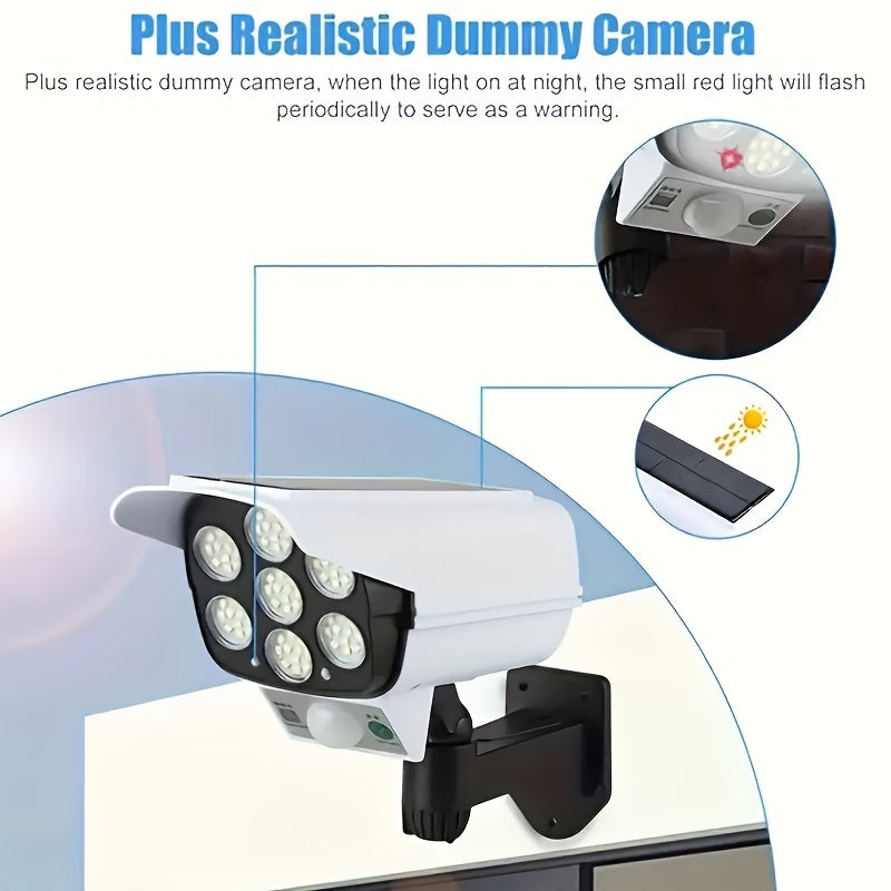 Solar Motion Sensor Street Light with Fake Camera for Garden Doorway Corridor