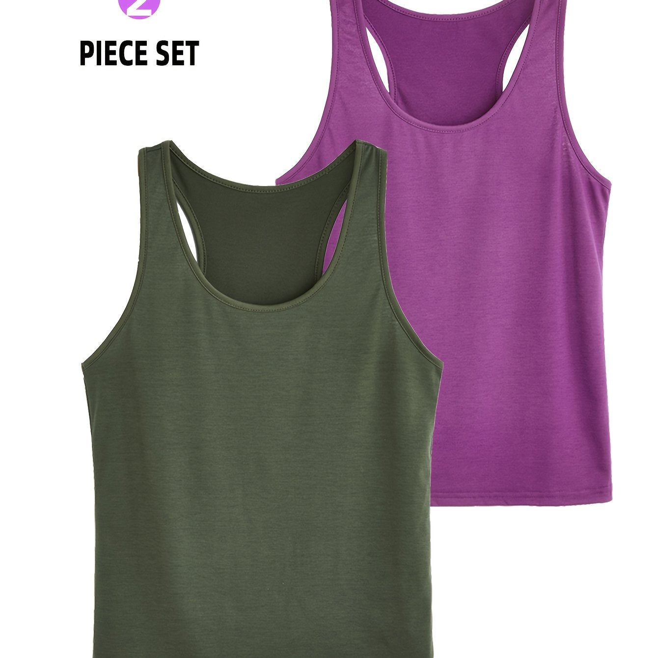 Women's Plus Size Casual Off-Shoulder Vest Set 2pcs Black White