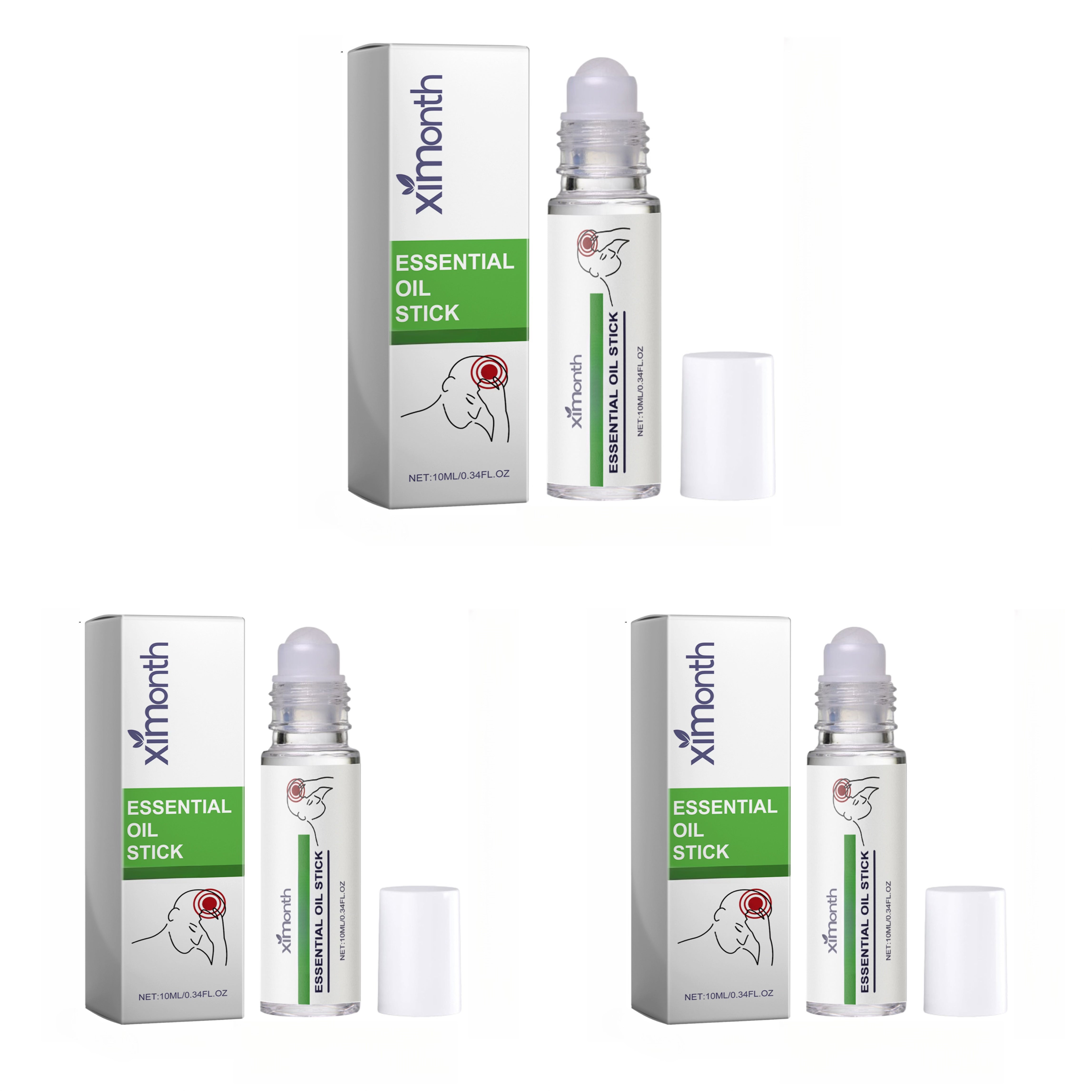 Esencia de menta y lavanda en roll-on para cuidado de las sienes, cuello y muñecas, set de 1, 2, 3 o 4