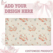 Rabbit and Floral Design Kitchen Floor Mat 76cm x 46cm Non-Slip Comfortable