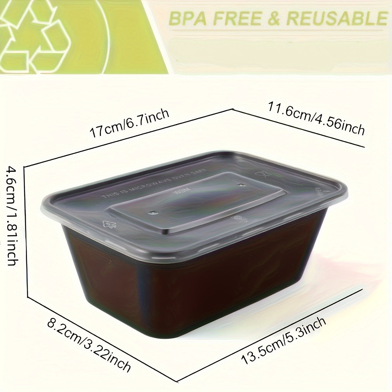30 Disposable Food Containers with Lids for Meal Prep and Takeout