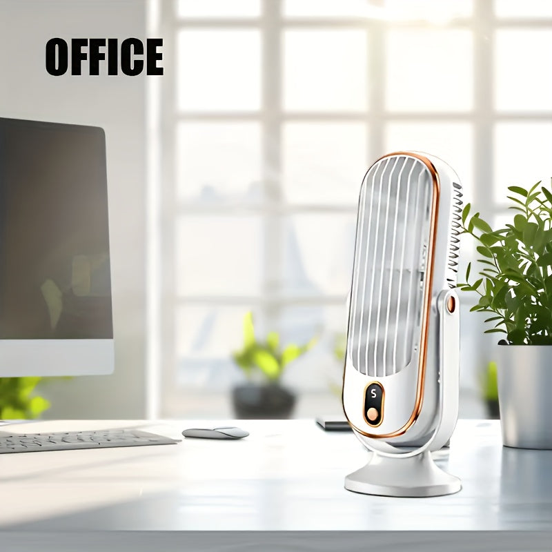 Portable RV Fan with LED Display, 5 Speeds, USB Rechargeable, Quiet Personal Cooling Fan for Home Office Bedroom Camping
