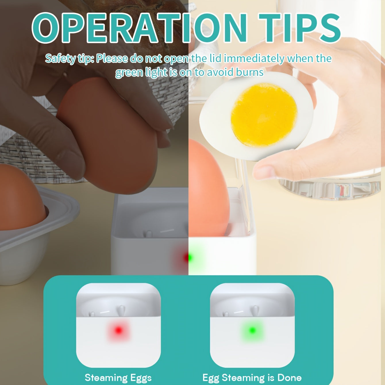 PANCERKA Avtomatik o'chirish bilan Rapid Electric Egg Cooker