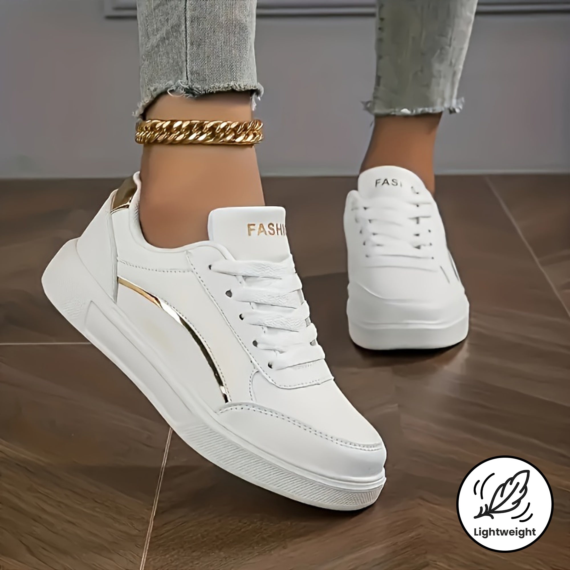 Women's Breathable Slip-On Sneakers Lightweight White Casual Walking Shoes