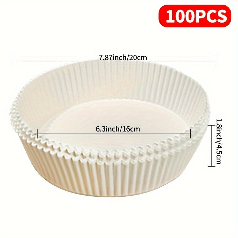 Dual-Sided Silicone Air Fryer Paper Plate Oil-Proof Nonstick Baking Dish for French Fries