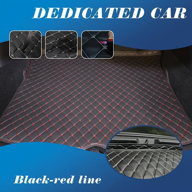 Luxury Faux Leather Trunk Mat for SUV All-Weather Durable Easy to Clean