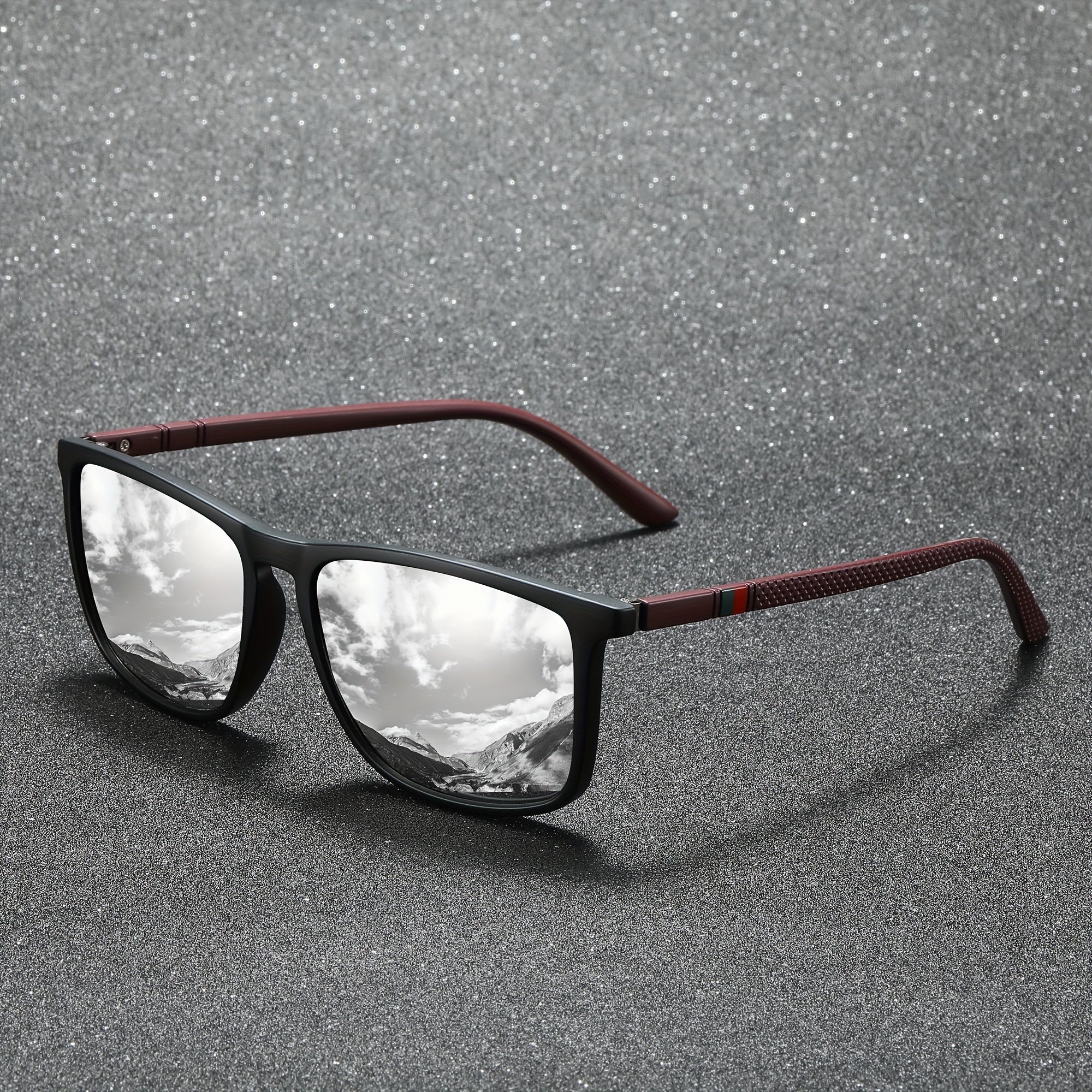 Square Unisex Sunglasses for Outdoor Sports Driving Fishing Photo Prop