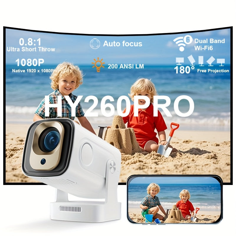 Indoor Portable LED LCD Projector 4K 1080P Wifi6 Android 11 Cinema Lamp