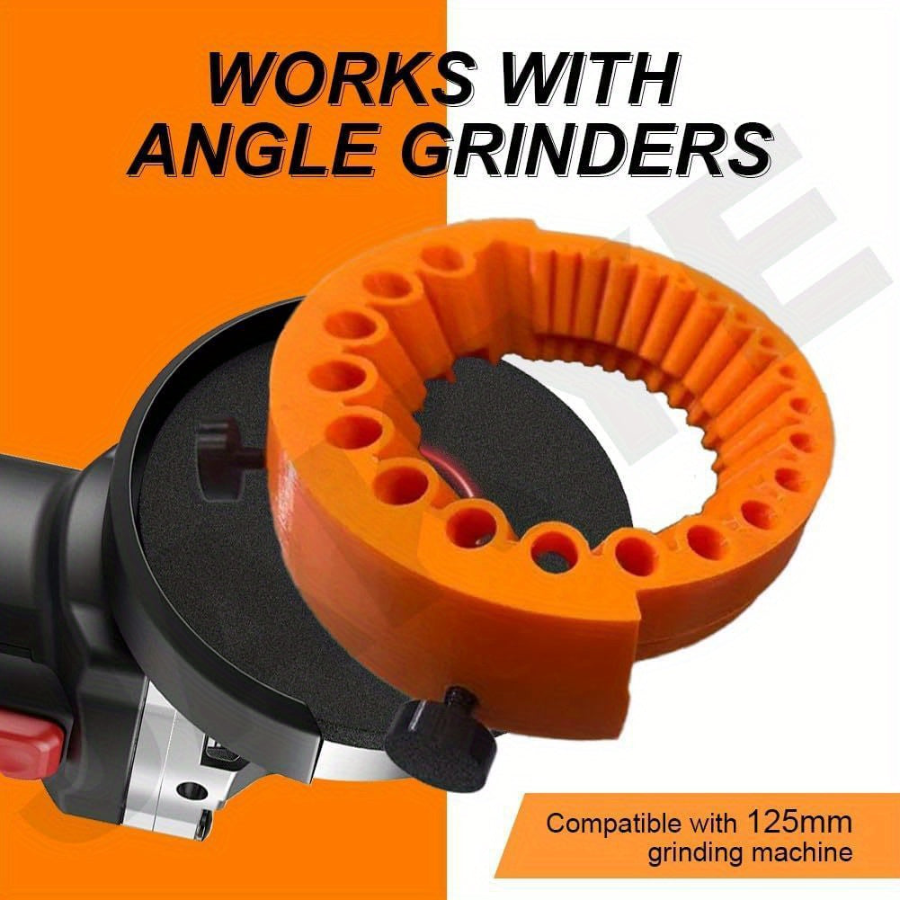 Plastic drill bit sharpener compatible with angle grinder for all drill bits 70