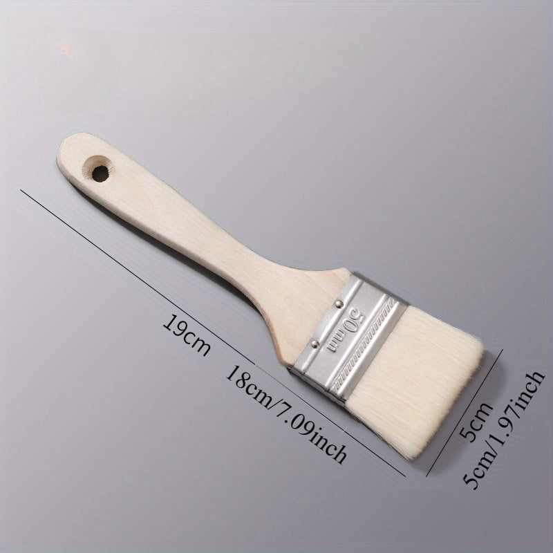 Suv asosidagi bo'yoq bilan bo'yash uchun yog'och tutqichli jun cho'tkasi, pishirish va gril qilish uchun yumshoq cho'tka, gril qilish va pancake qoplash uchun moy cho'tkasi, pancake gril qilish uchun kichik cho'tka va