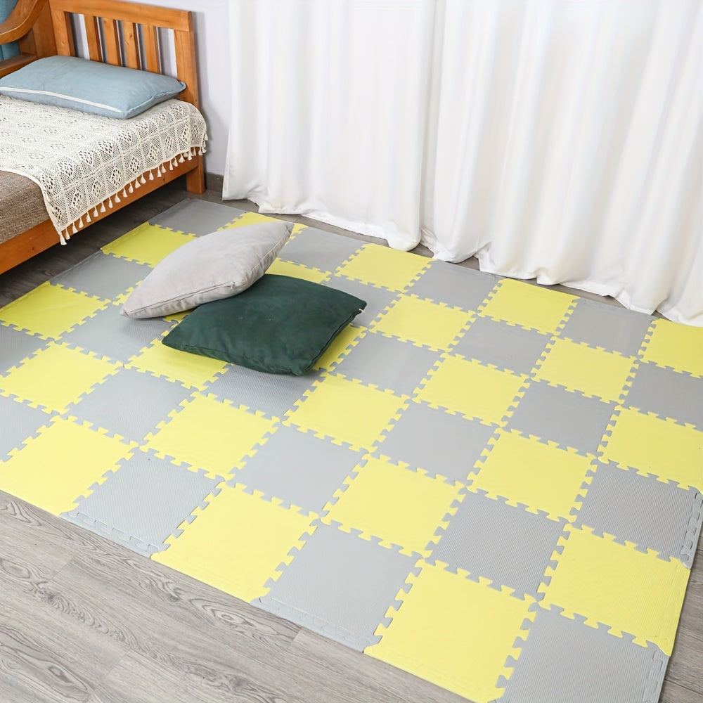 48 dona bir-biriga yopishadigan ko'pikli pol matosi 30.48cm, suv o'tkazmaydigan, sirpanmaydigan, ichki va tashqi foydalanish uchun mos