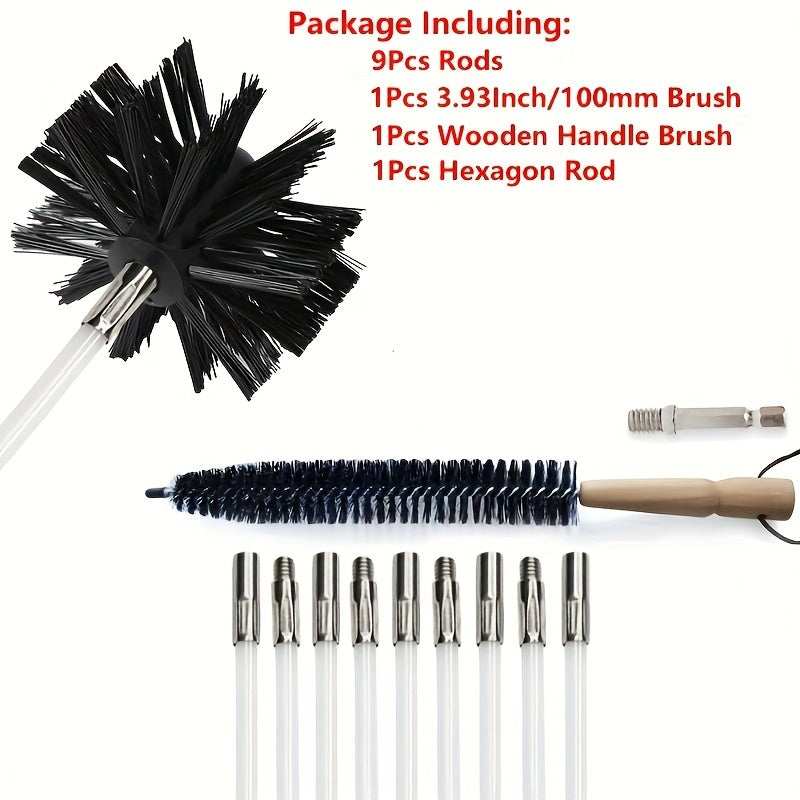 Flexible Dryer Vent Cleaning Kit With Brush and Lint Remover