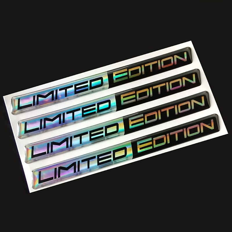 2PCS Car Emblem Badge Sticker Aluminum 3D Trunk Fender Decal Accessories