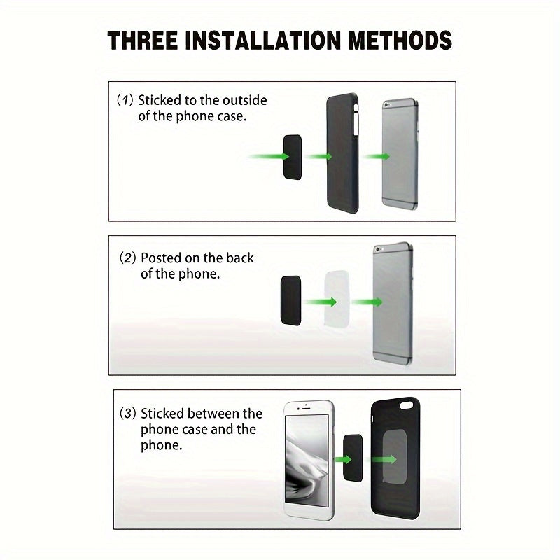 4/8pcs Magnetic Metal Plates for Car Phone Holder Non-Magnetic Iron Sticker