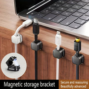Magnetic Cable Organizer and Holder Set for Desktop Storage PVC 1/3/6 Pieces