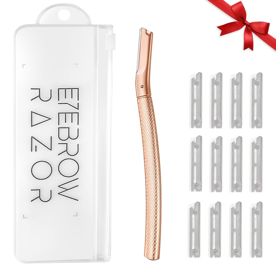 Унисекс инструмент для дермапланинга бровей бритва для лица с 13 запасными лезвиями