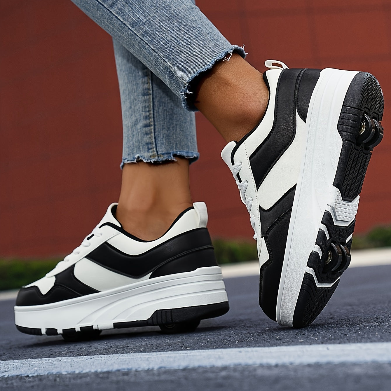 Bolalar uchun nafas oladigan Preppy uslubidagi roller skeytlar, erkaklar va ayollar uchun, barcha mavsumlar uchun