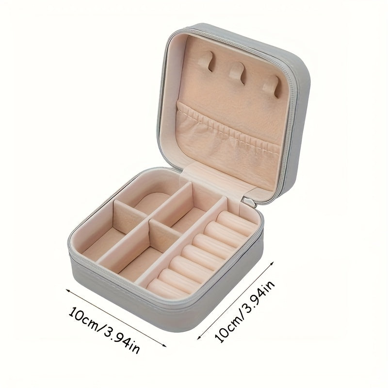 Mini Portable Jewelry Storage Box for Travel and Organization