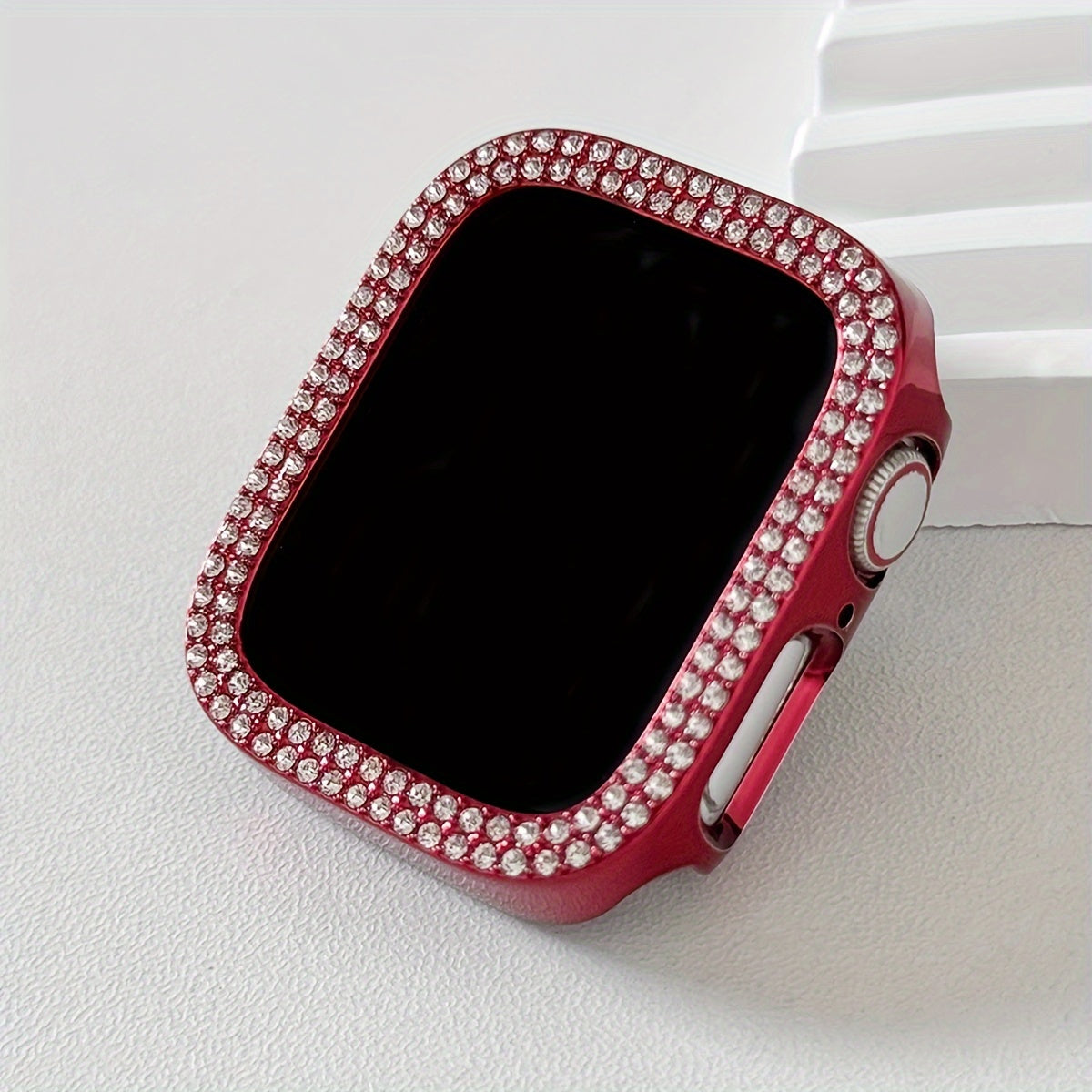 Women's Rhinestone Decor Protective Watch Case for Apple Watch 38-49mm Hard Shell Lightweight