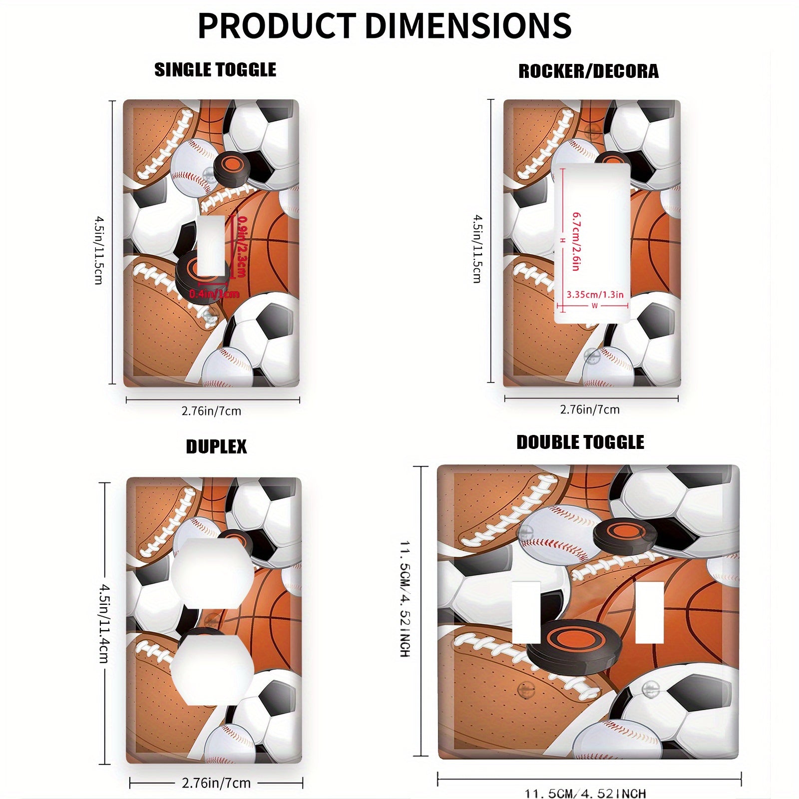 Light Switch Cover for Home Decor and Kitchen, Easy to Install, No Battery Needed