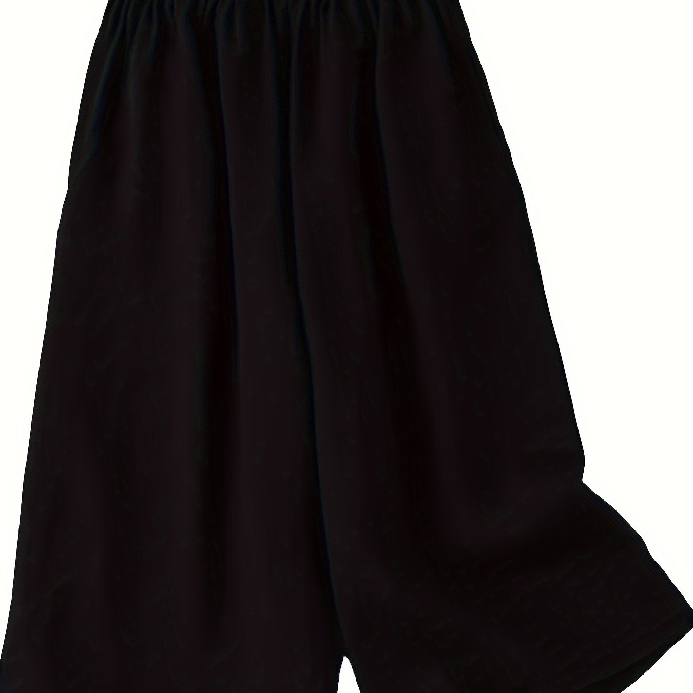 Pantalones capri de mujer de talla grande con pierna ancha, cintura elástica, verano casual