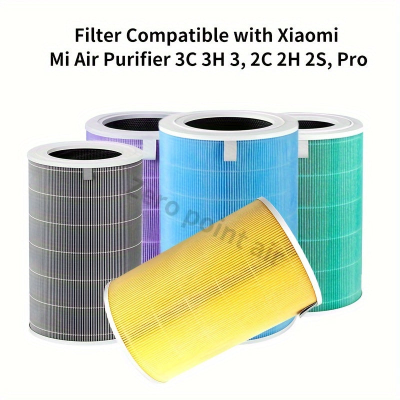 Xiaomi Mi Havo Tozalagich uchun Haqiqiy HEPA Havo Filtri, turli Mi modellari bilan mos keladi, H13 old filtr, faol uglerod, 3-qavatli filtr, RFID blok, PET materialidan tayyorlangan, quvvat talab qilmaydi, ofis va oshxona uchun ideal.