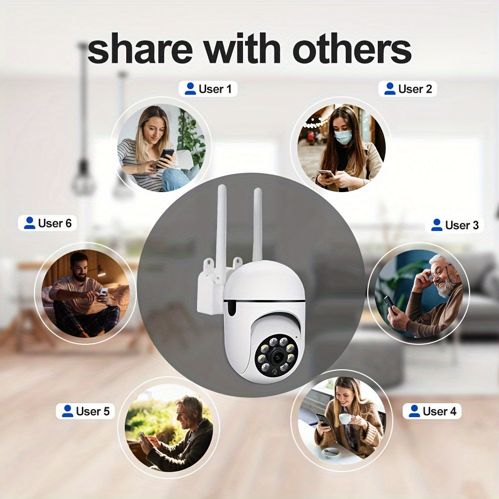 Outdoor Security Camera System with Night Vision Motion Alerts and Two-Way Audio 5-Pack