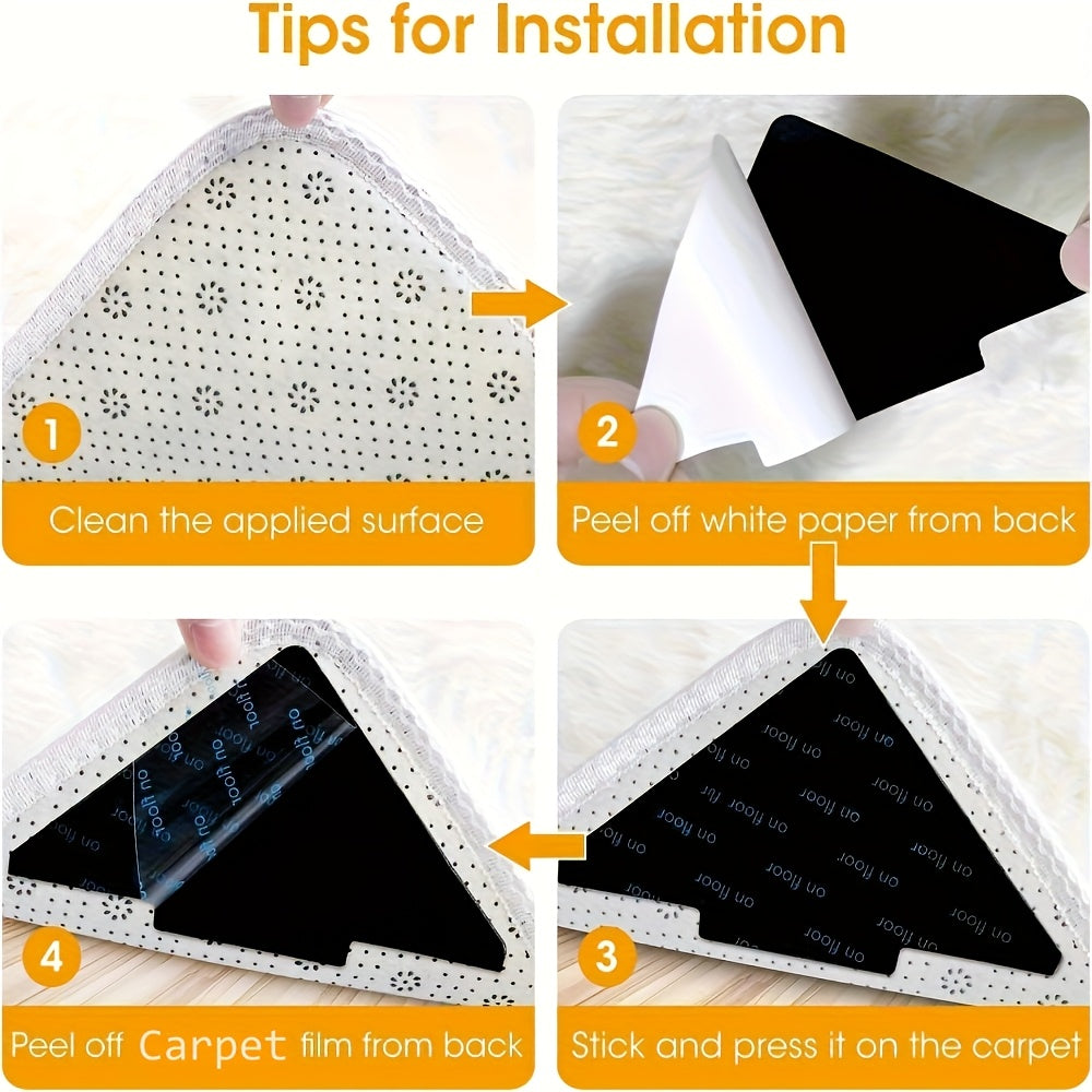 Tree-Shaped Rug Grip Stickers Non-Slip Reusable Washable for Hardwood Floors and Tiles