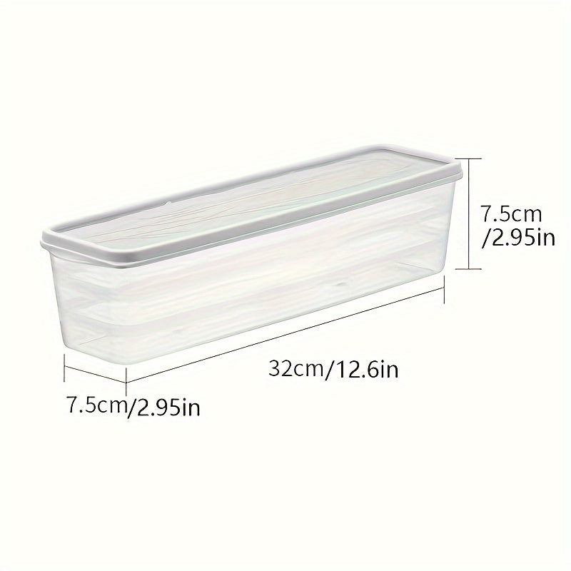 2-Piece Plastic Food Storage Containers with Flip Top Lids for Refrigerator Organization