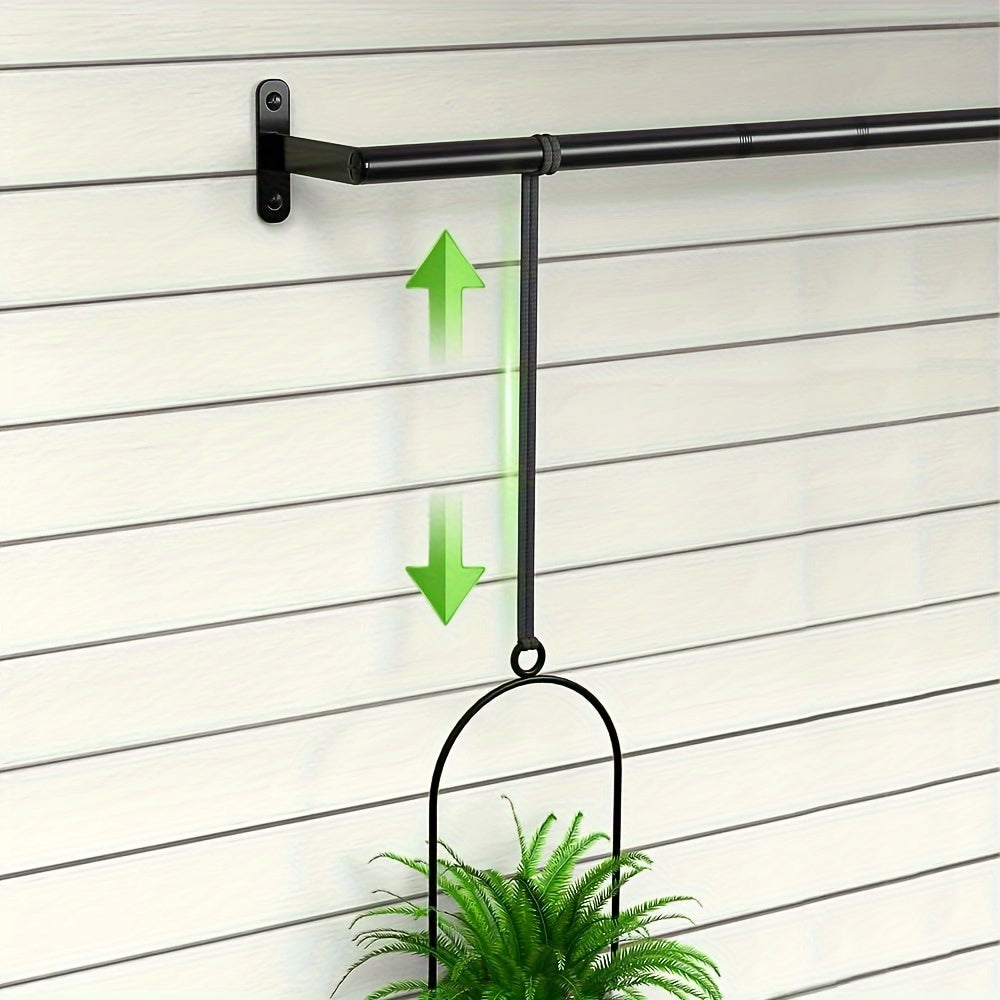 Metal Wall Planters and Storage Racks with Adjustable Nylon Cord Hooks for Indoor Herb Garden and Kitchen Storage