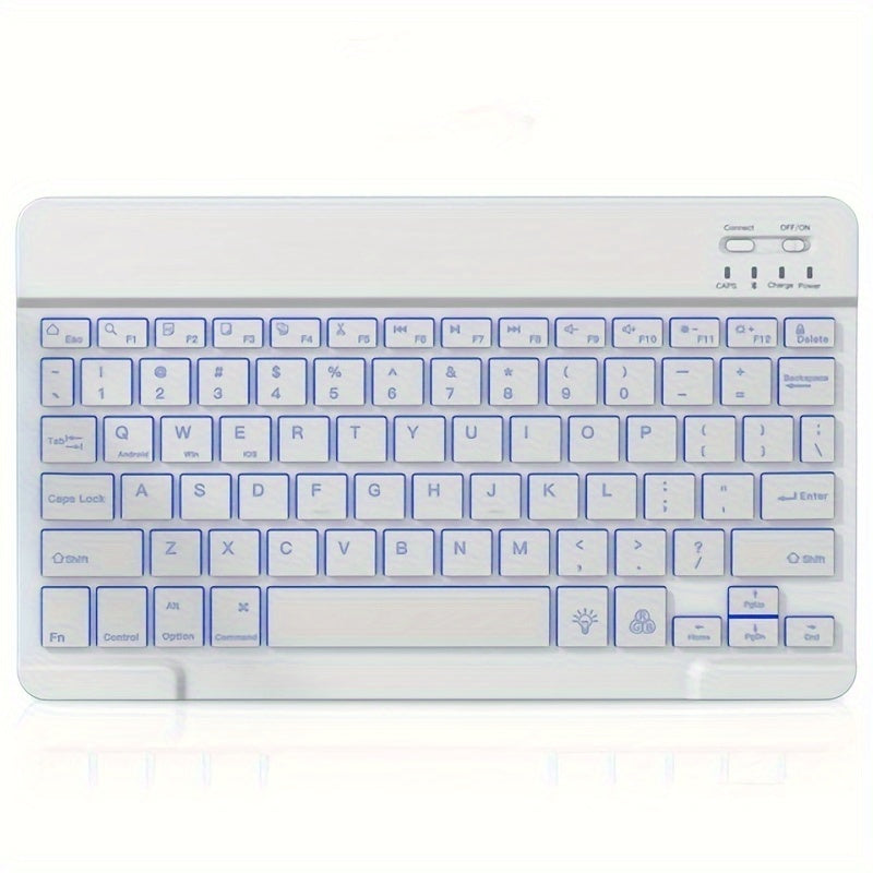 Wireless Mini Keyboard with RGB Backlight Rechargeable Battery for iPad Phone Tablet