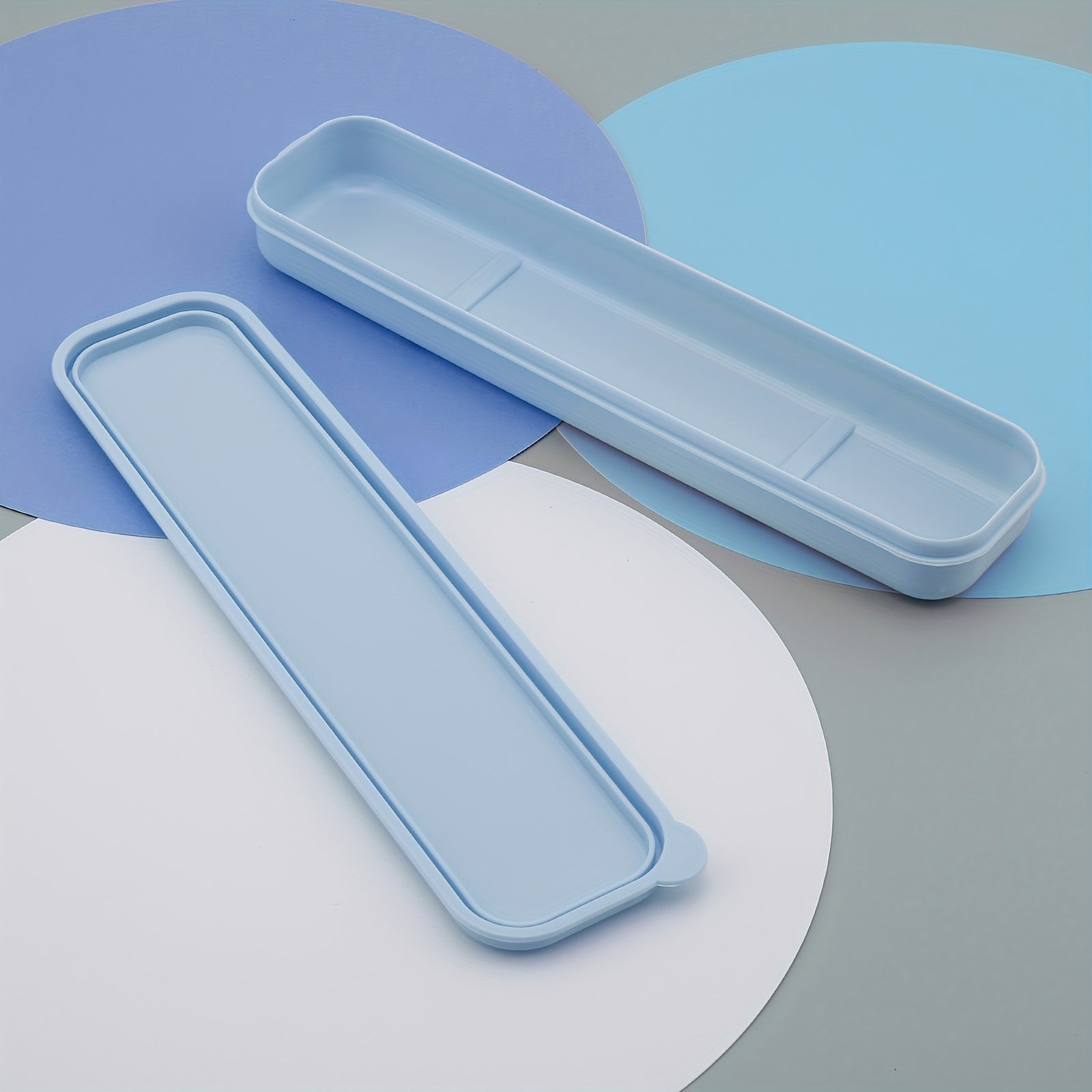 Organizador de cubiertos de plástico portátil para viajes y almacenamiento en la cocina