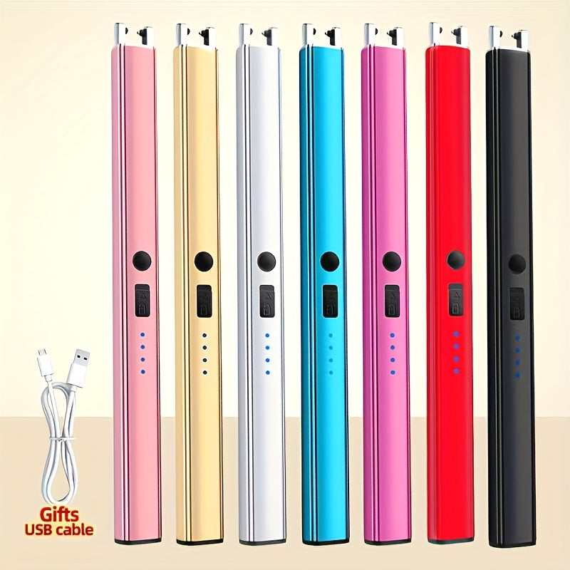 Rechargeable Metal Windproof Candle and BBQ Lighter with Safety Switch