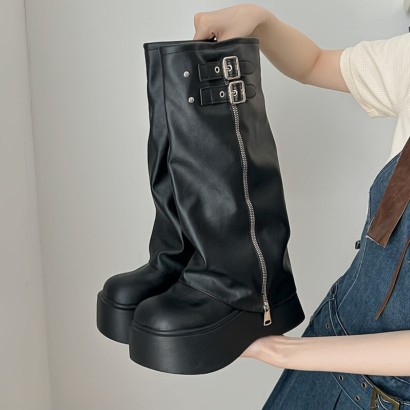 Women's Thick Sole Over-the-Knee Riding Boots 2025 Height-Increasing