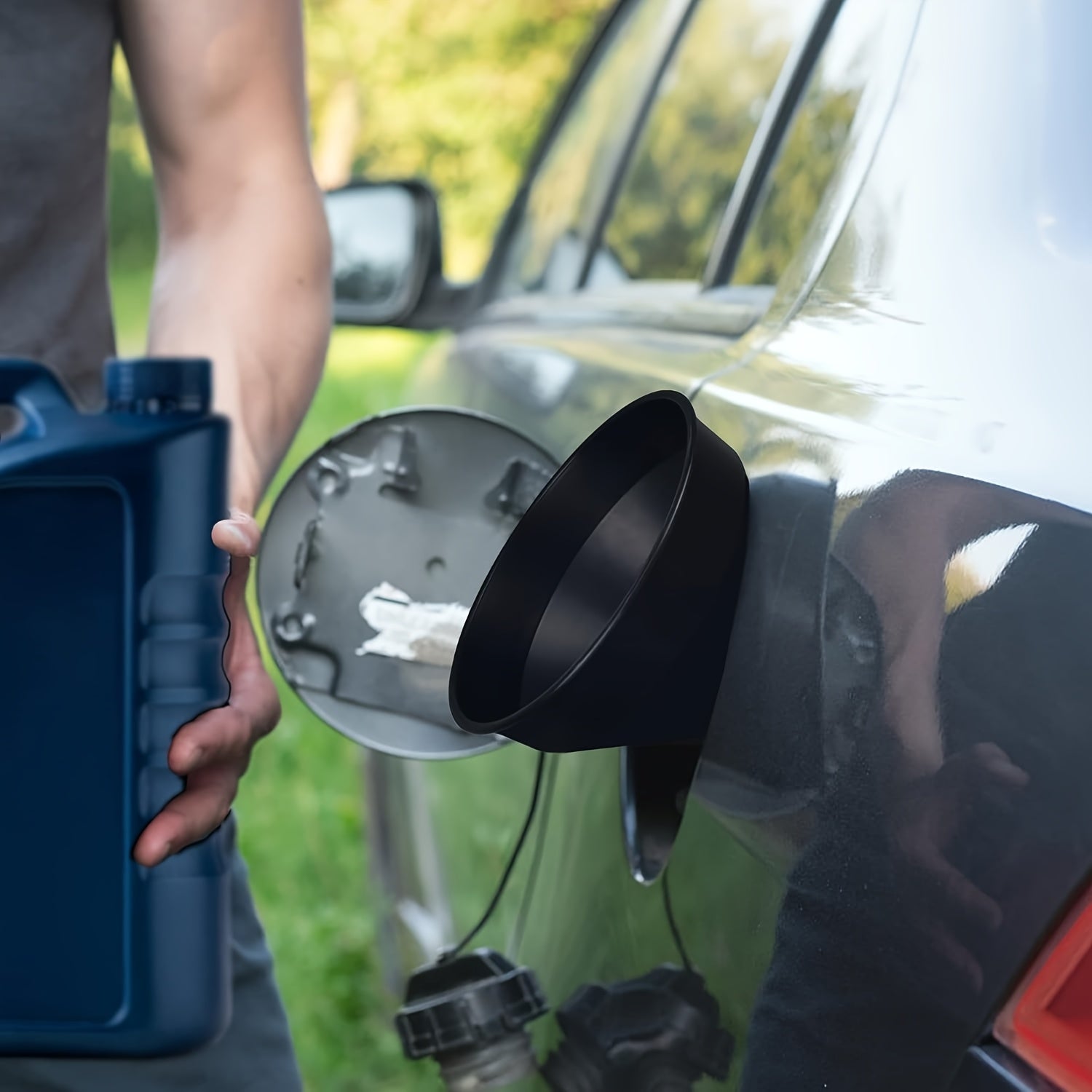 Универсальная автомобильная воронка для масла из PP, гибкая, легкая заливка, сетчатый фильтр