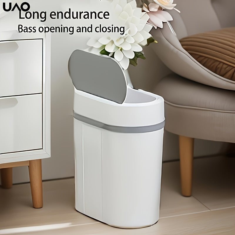 Slim Household Garbage Can with Lid and Automatic Opening