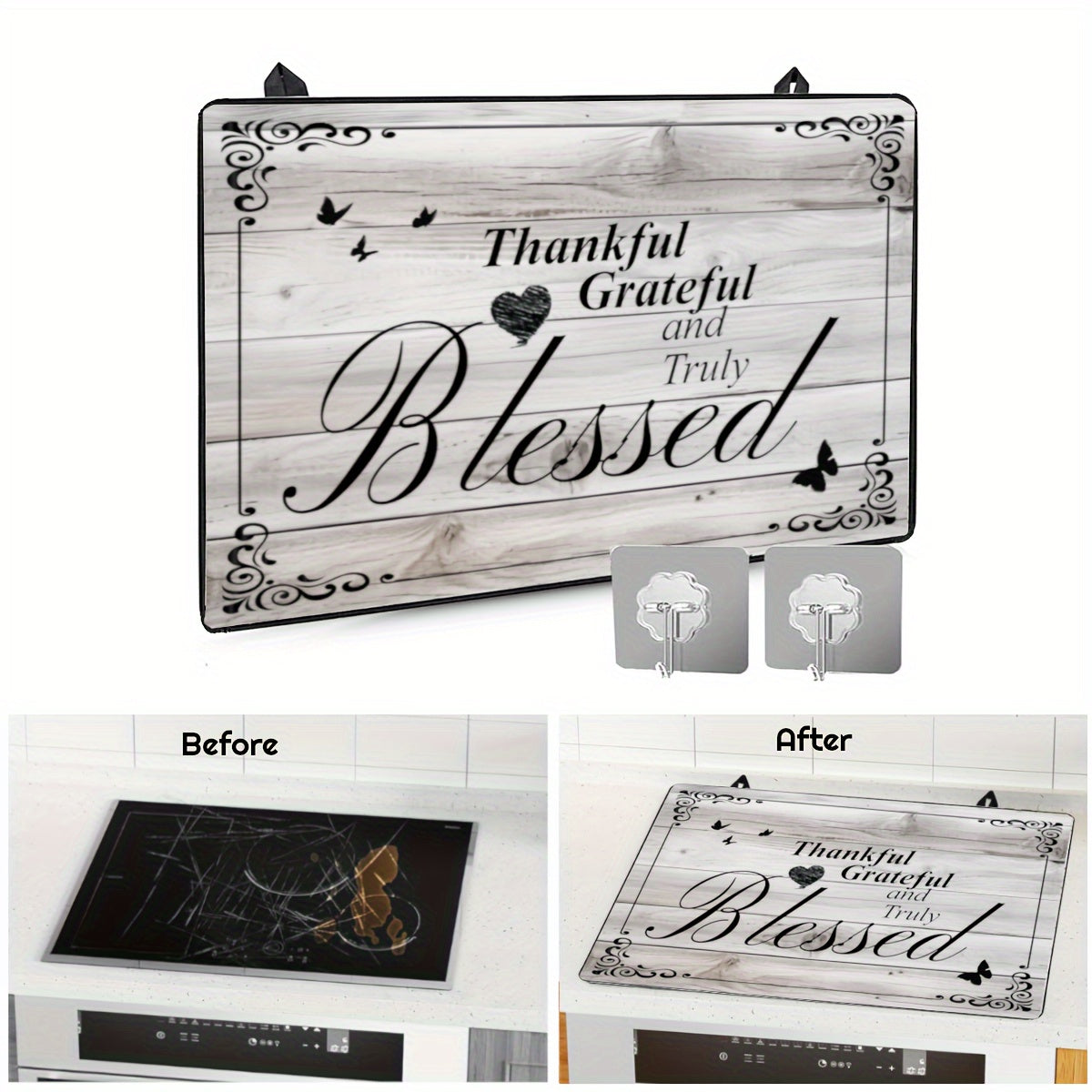 Alfombrilla protectora para la estufa extra grande, impermeable y antideslizante, 72x52cm para vitrocerámica eléctrica