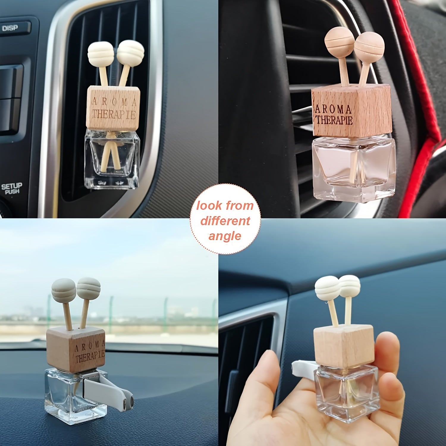 Women Car Air Outlet Perfume Bottle Clips Interior Accessories 2pcs
